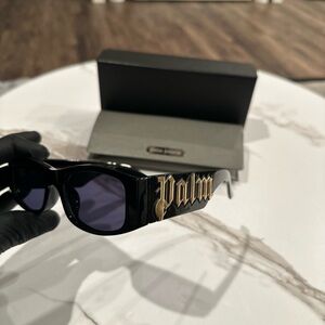 Palm Angels Black and Gold Sunglasses